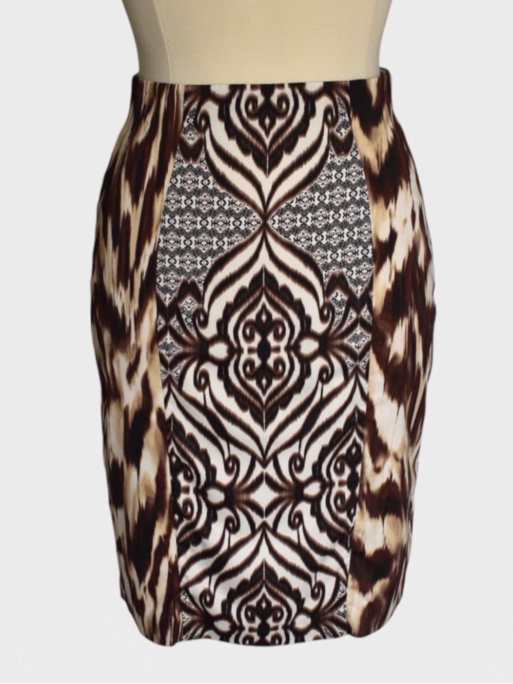 Eva Mendes Mixed Animal Print Pencil Skirt